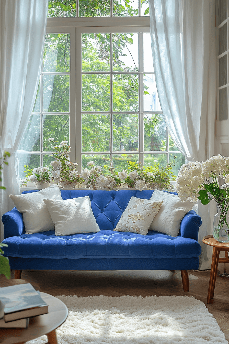 blue couch living room ideas