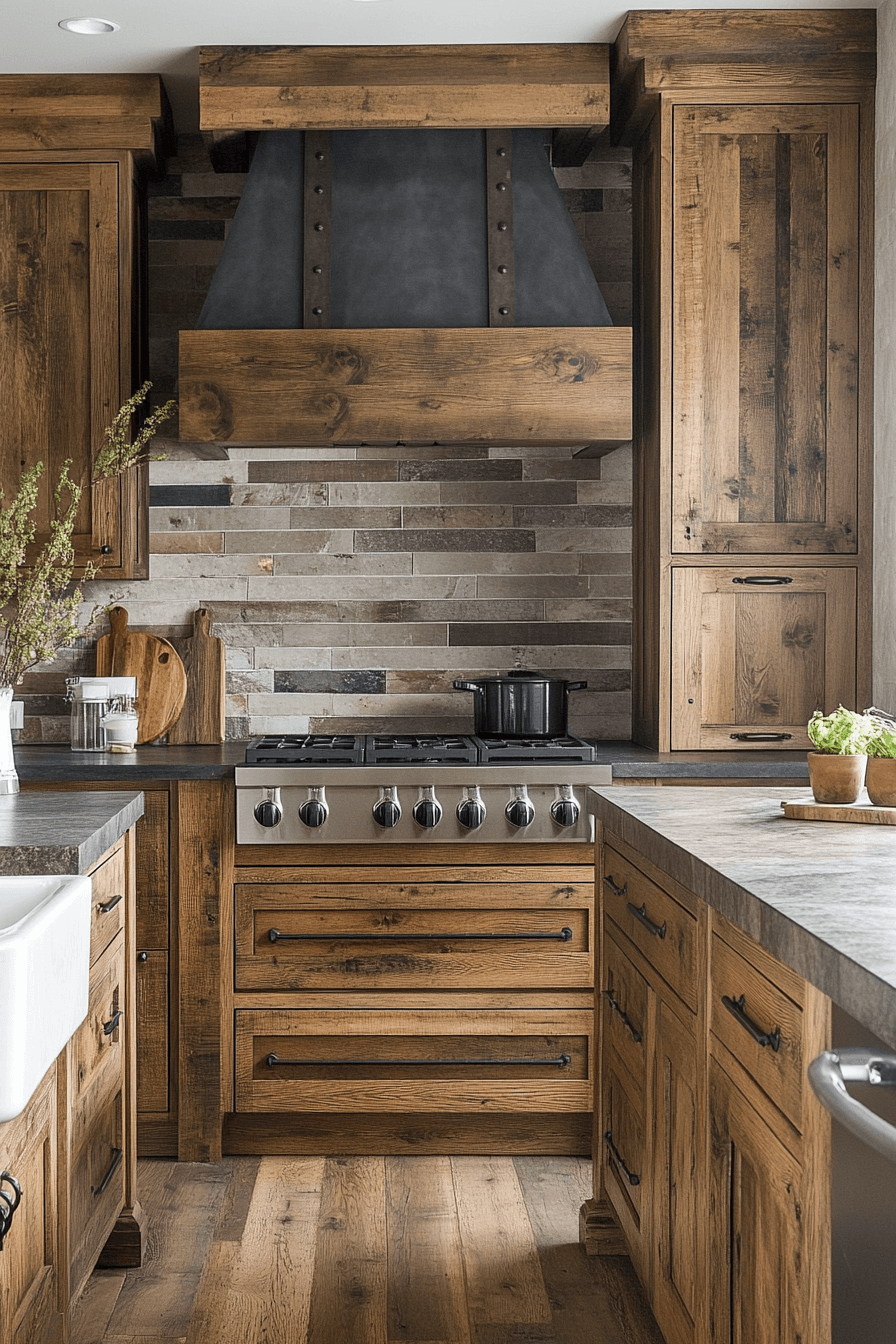 warm wood kitchen cabinets