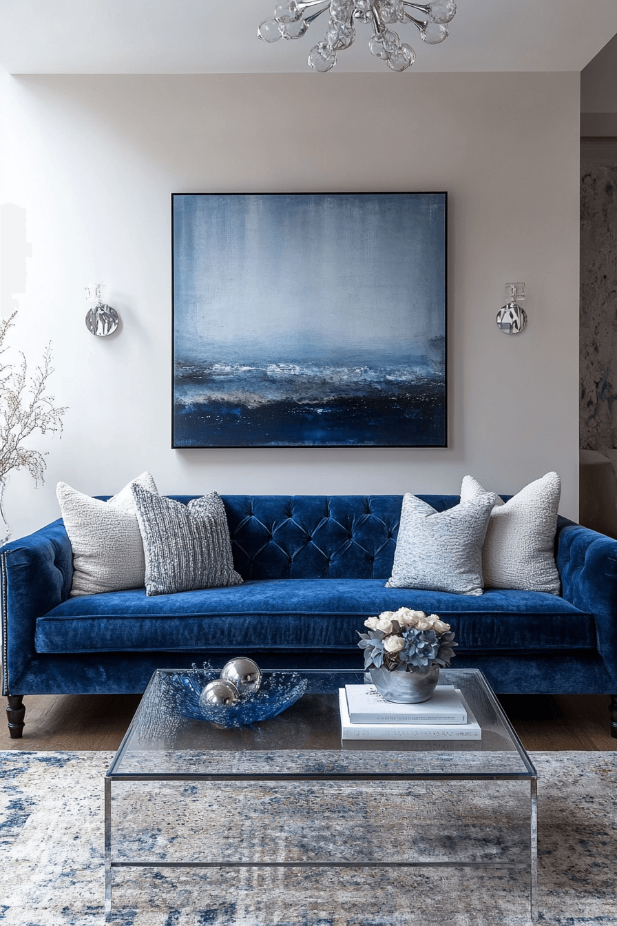 blue couch living room ideas