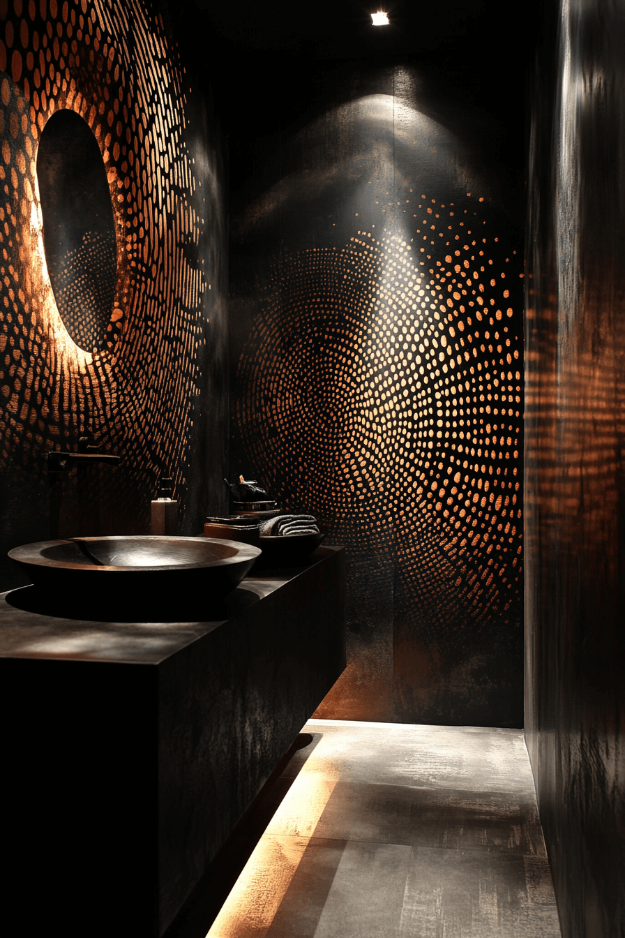 27+ Moody Powder Room Ideas That Turn Simplicity Into Stunning Beauty moody powder room