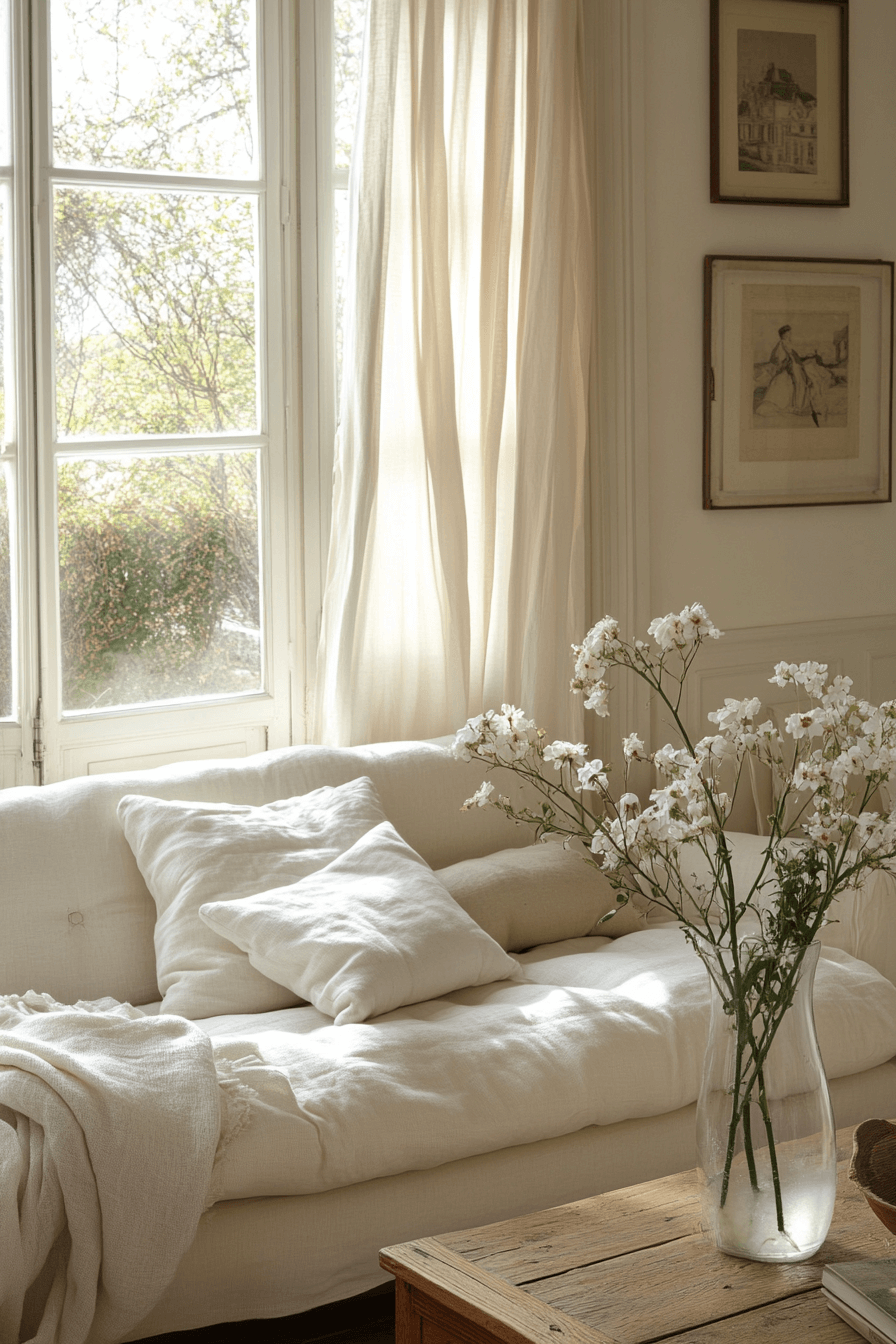 cream couch living room