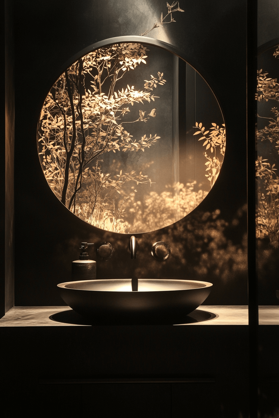 27+ Moody Powder Room Ideas That Turn Simplicity Into Stunning Beauty moody powder room