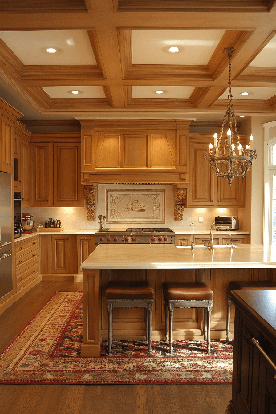 27+ Golden Oak Kitchen Cabinets That Make Every Detail Stand Out golden oak kitchen cabinets