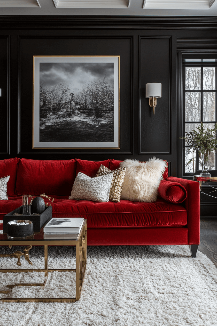27+ Red Couch Living Room Ideas to Transform Small Spaces With Big Impact red couch living room