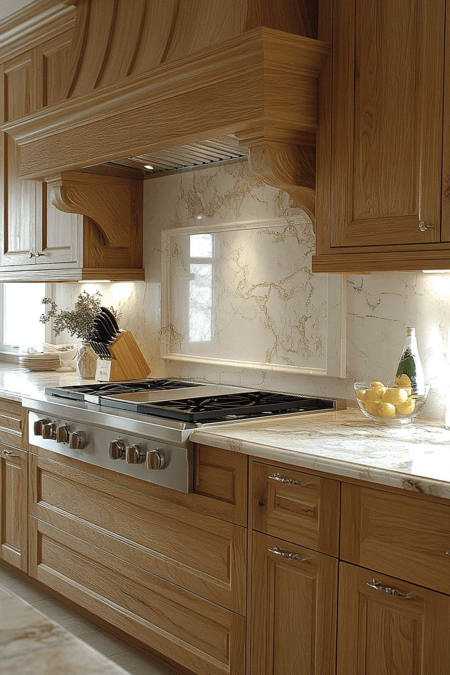 light oak kitchen cabinets