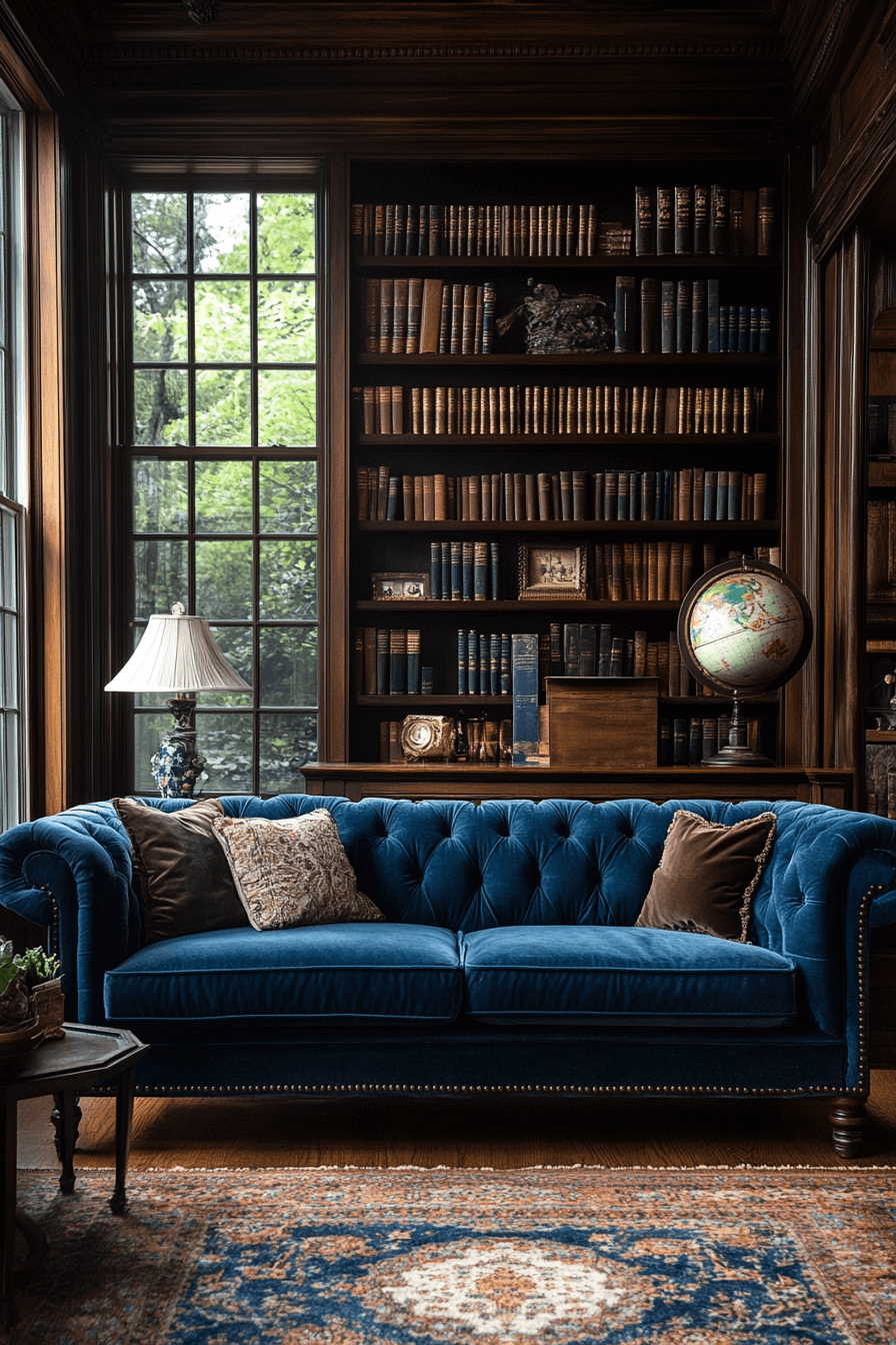 blue couch living room ideas