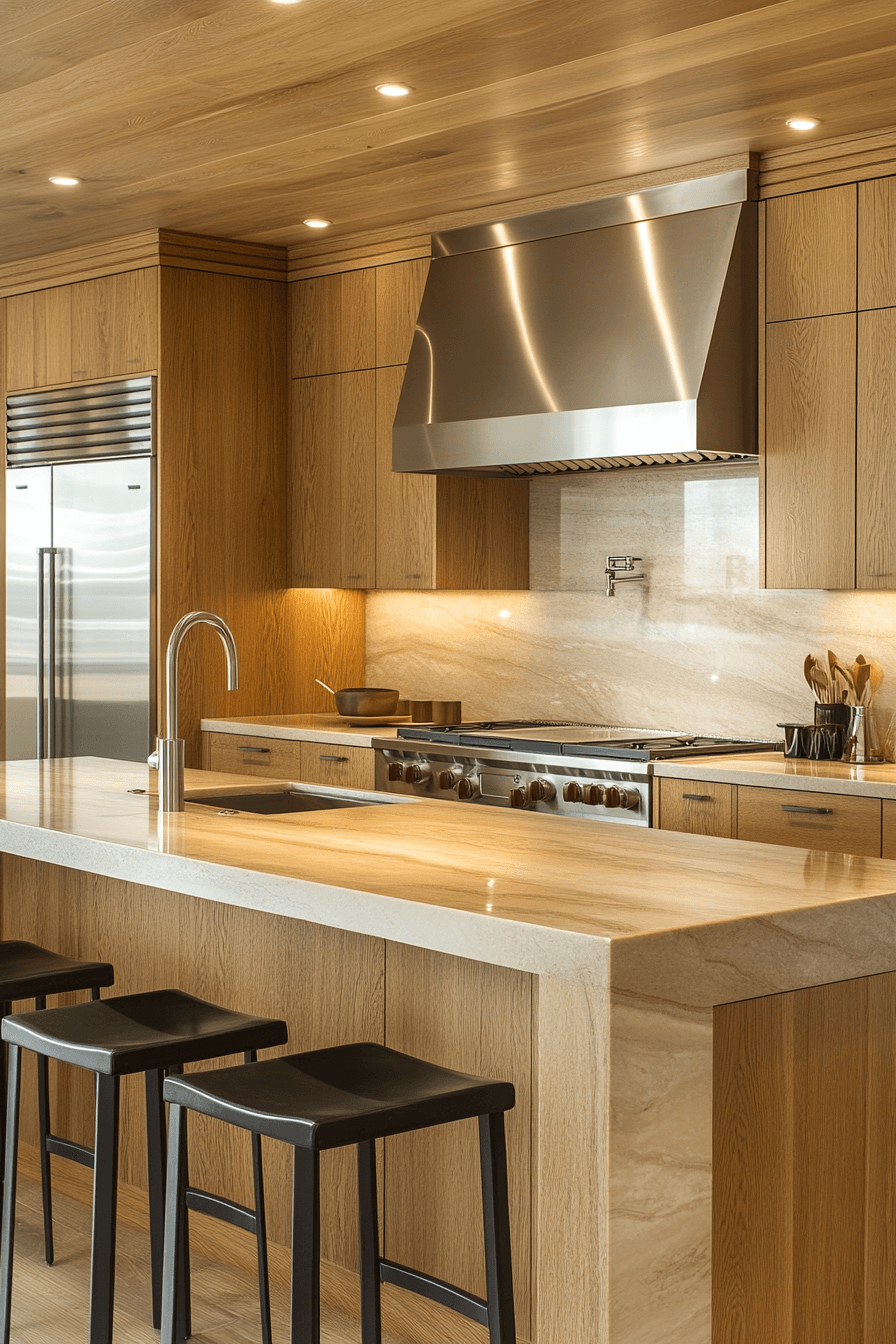 light oak kitchen cabinets