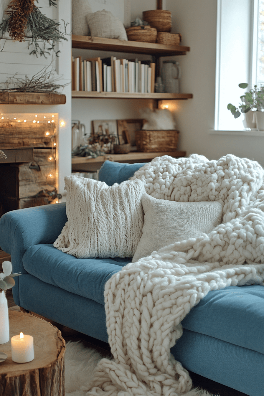 blue couch living room ideas