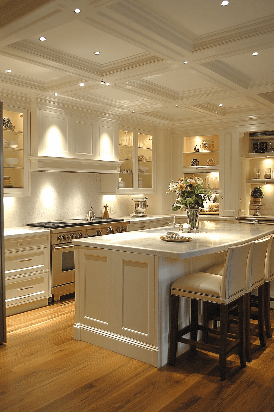 fluted glass kitchen cabinets