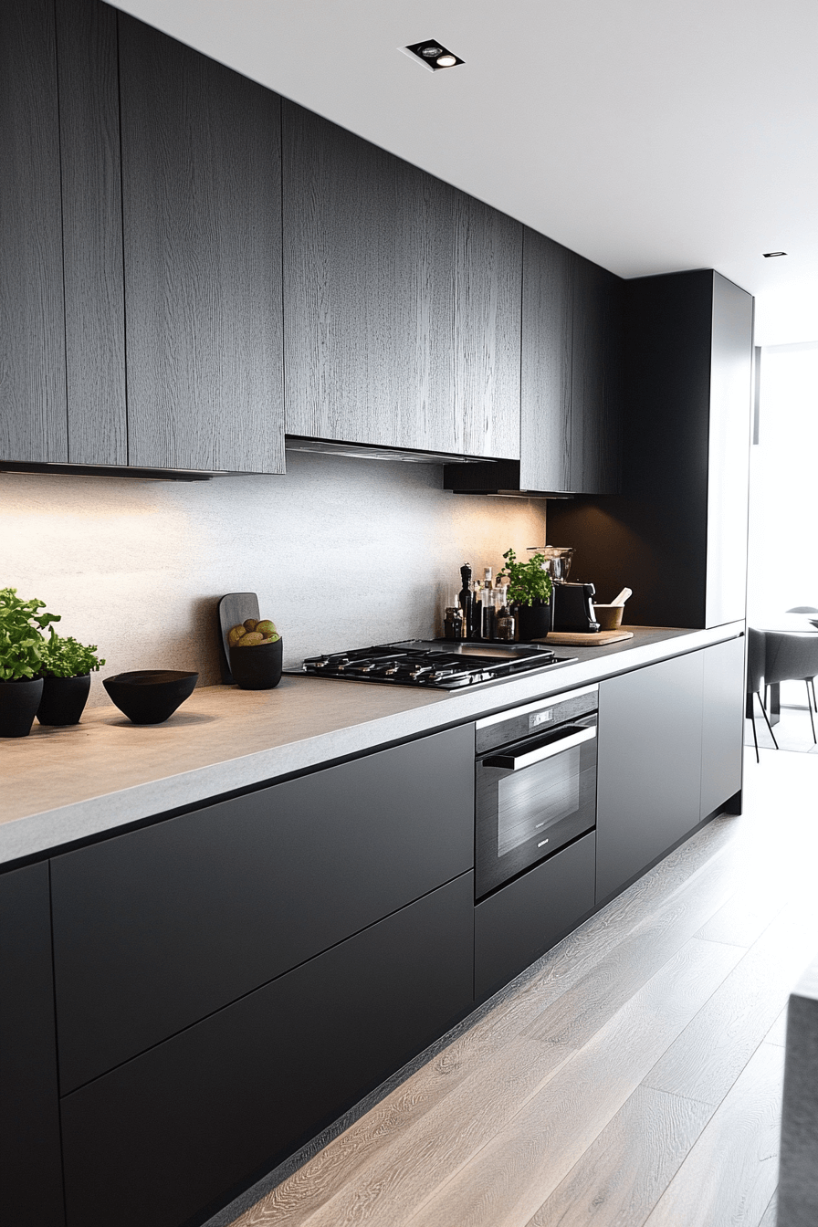grey and white kitchen cabinets