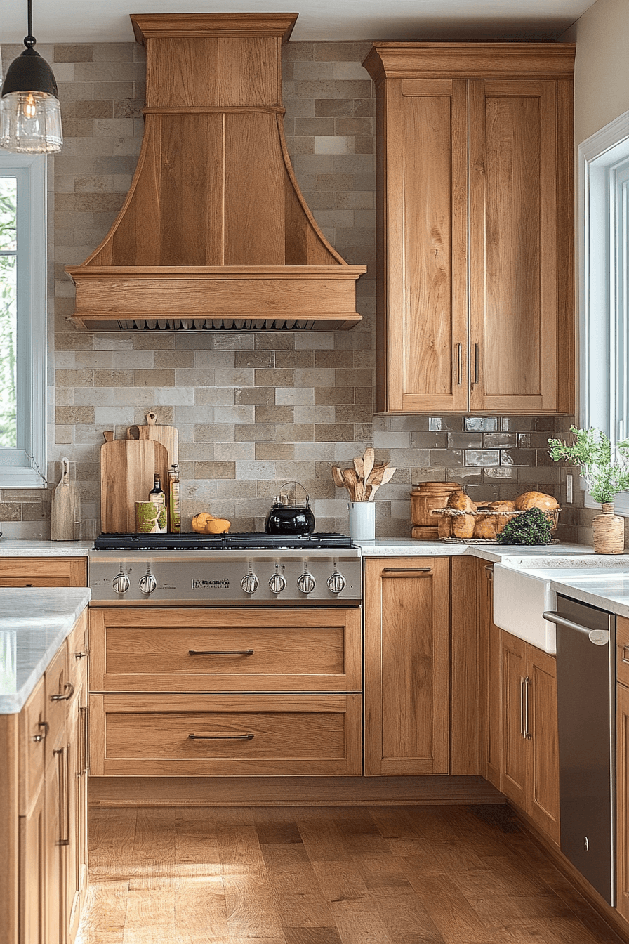 light oak kitchen cabinets
