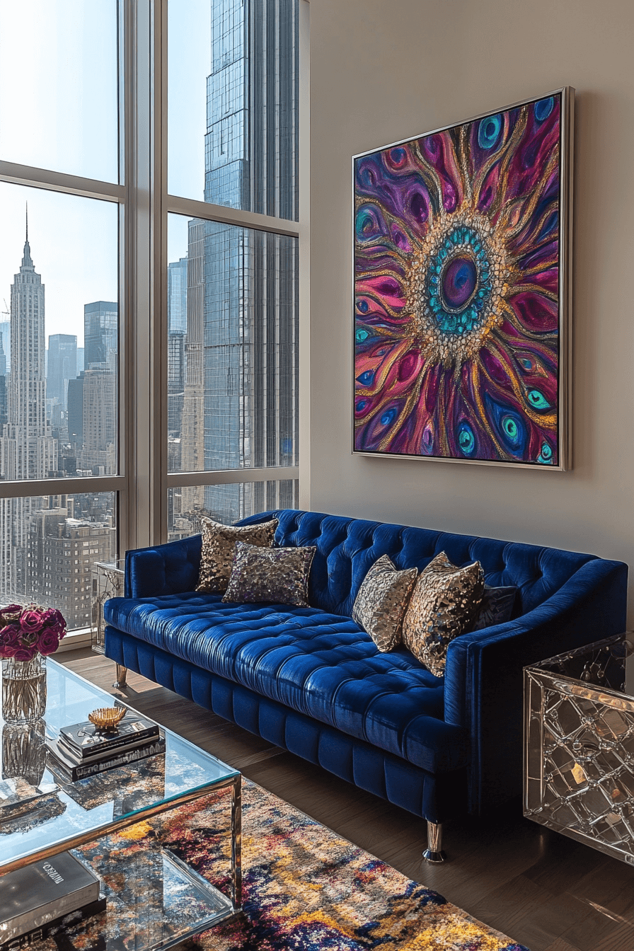 blue couch living room ideas
