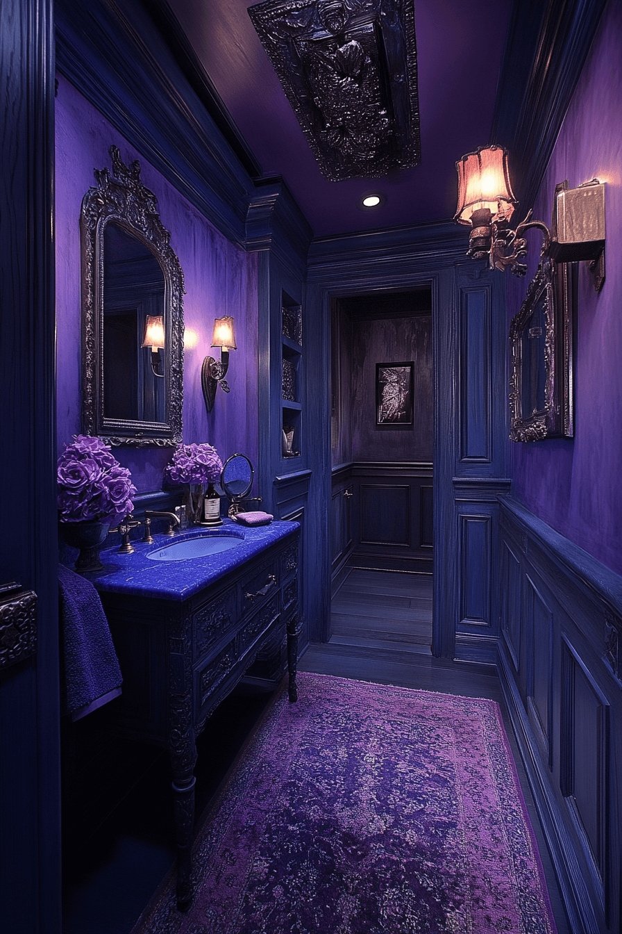 27+ Moody Powder Room Ideas That Turn Simplicity Into Stunning Beauty moody powder room