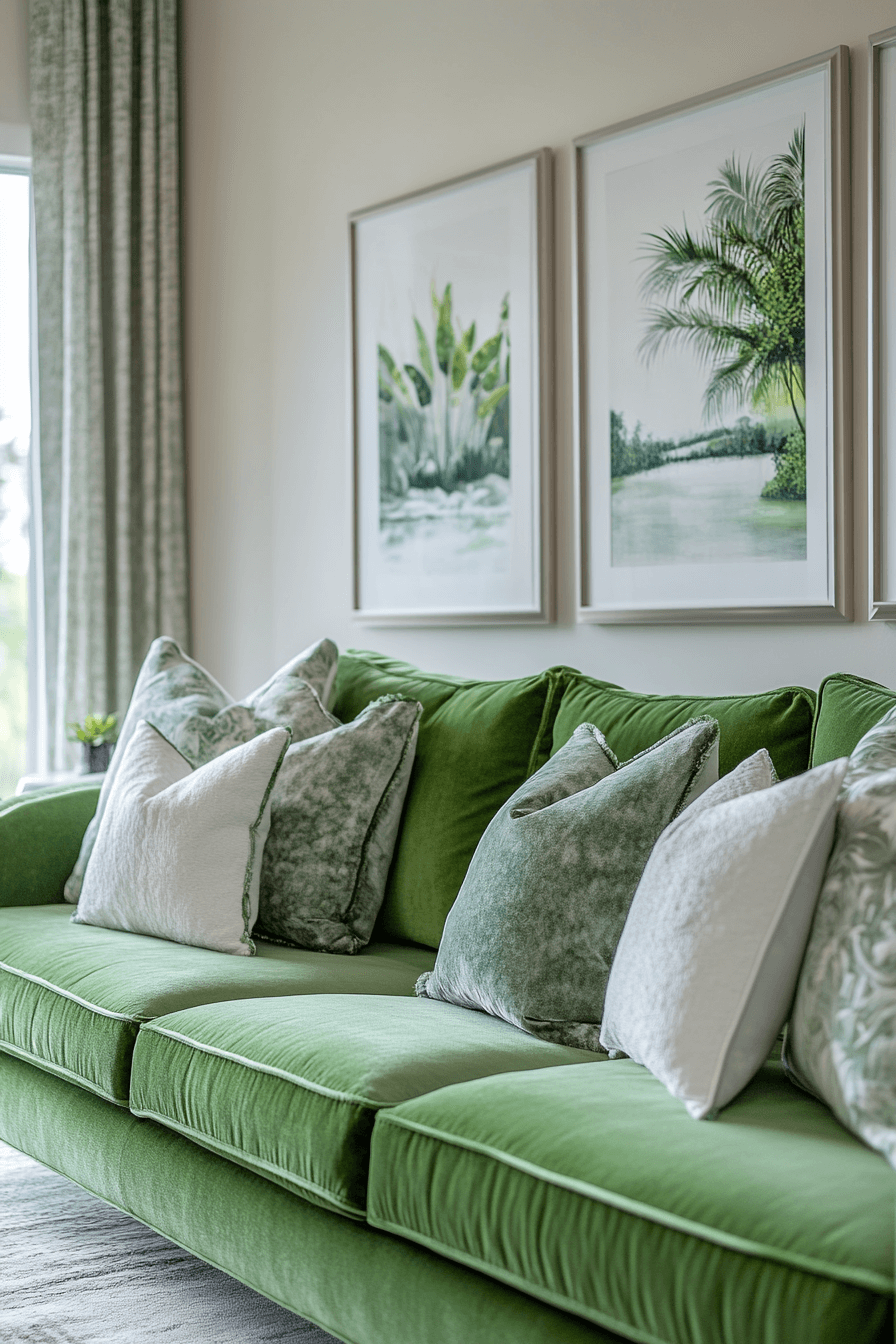 olive green couch living room ideas