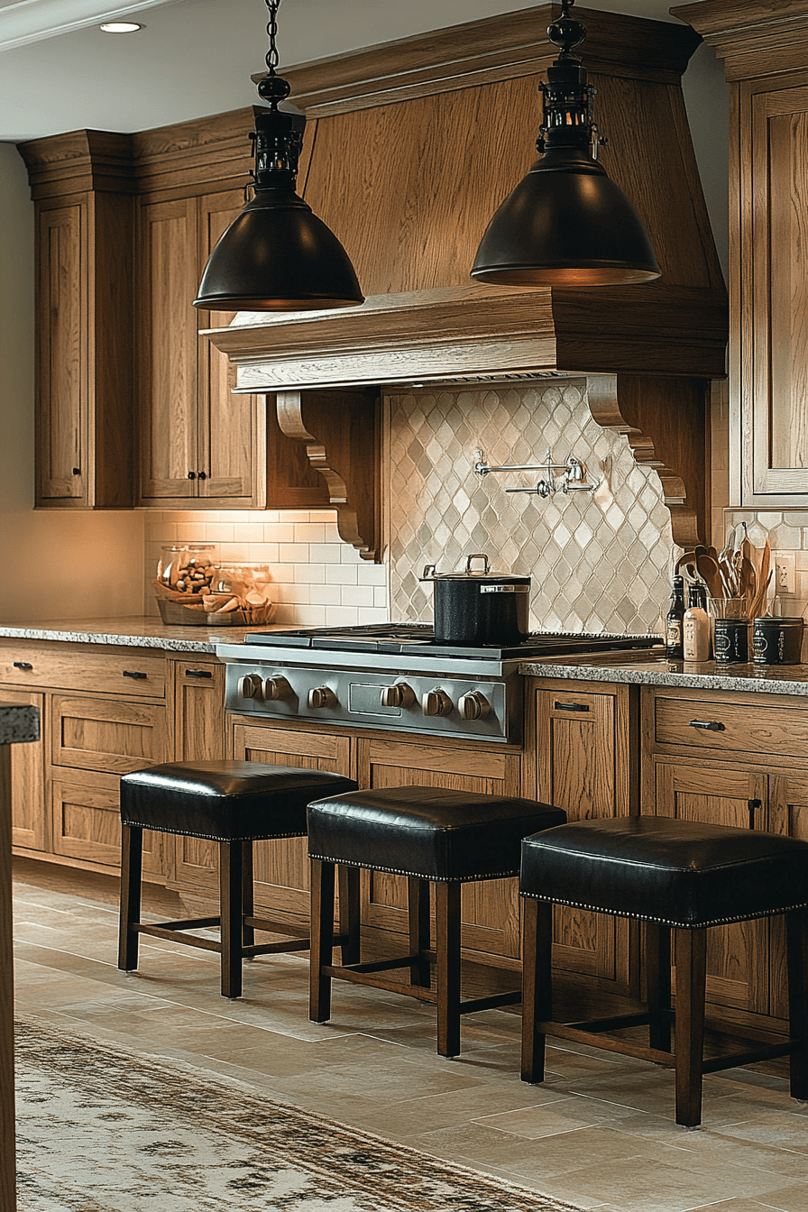 27+ Golden Oak Kitchen Cabinets That Make Every Detail Stand Out golden oak kitchen cabinets