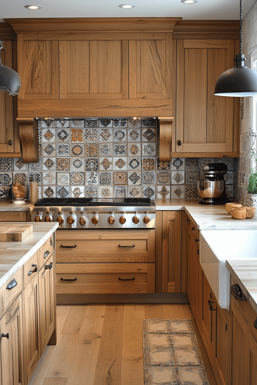 27+ Golden Oak Kitchen Cabinets That Make Every Detail Stand Out golden oak kitchen cabinets