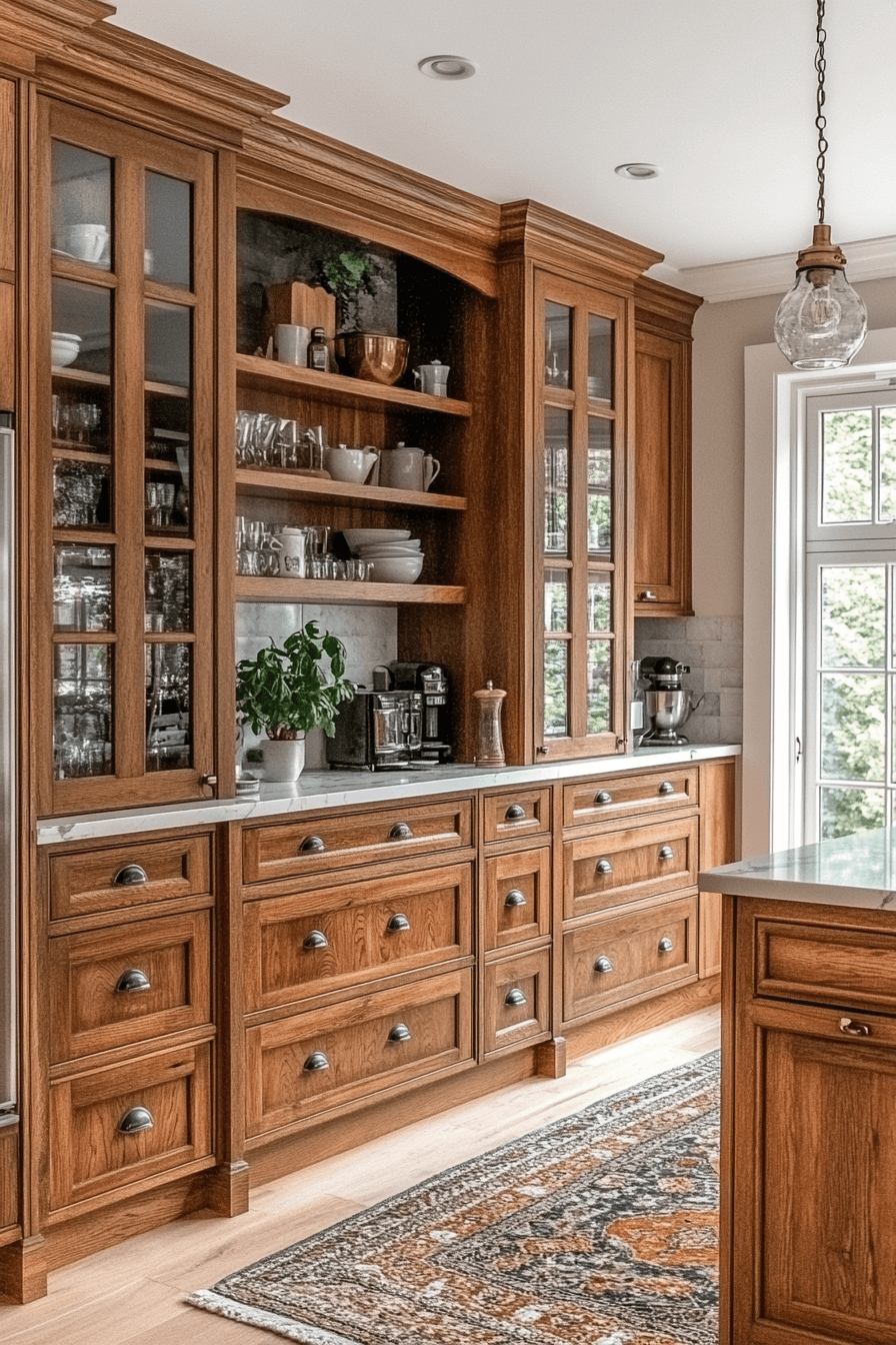 fluted glass kitchen cabinets