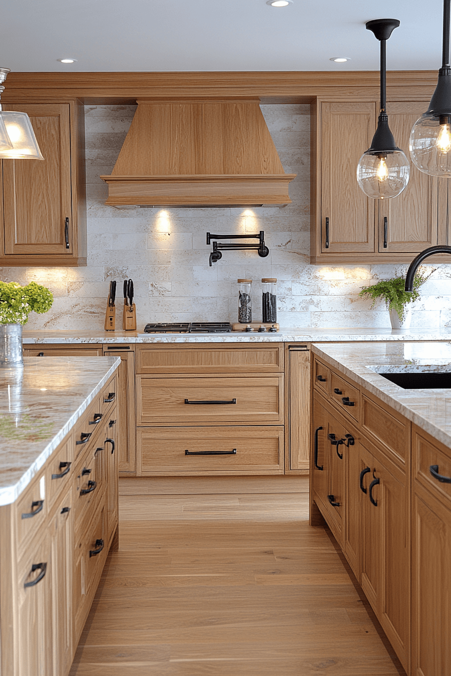 light oak kitchen cabinets