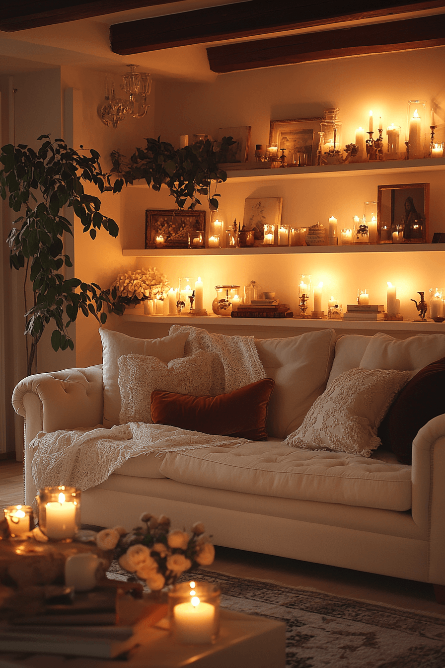 cream couch living room