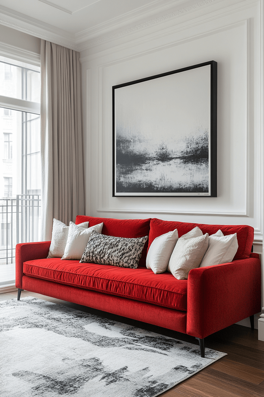 27+ Red Couch Living Room Ideas to Transform Small Spaces With Big Impact red couch living room
