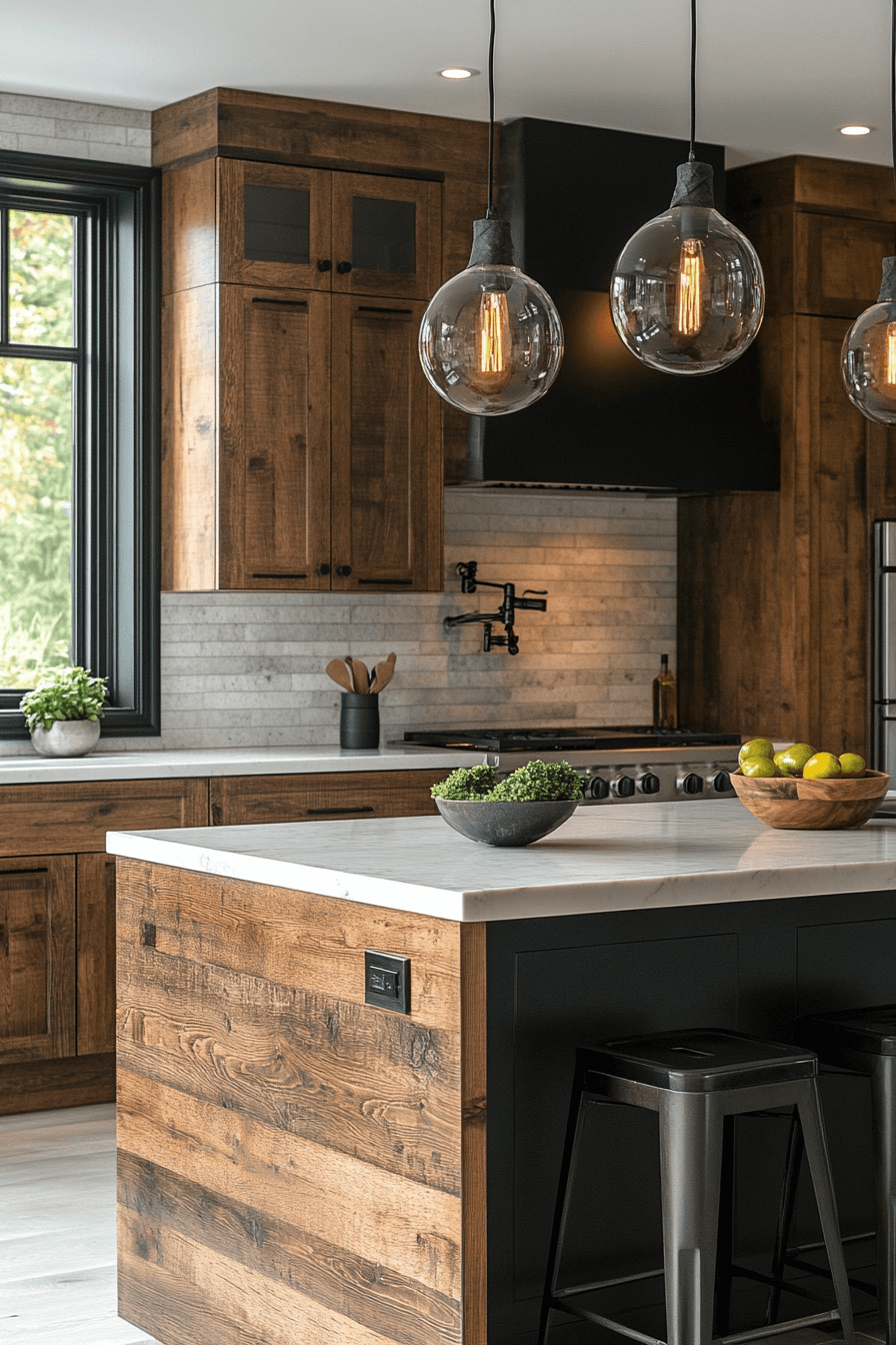 warm wood kitchen cabinets