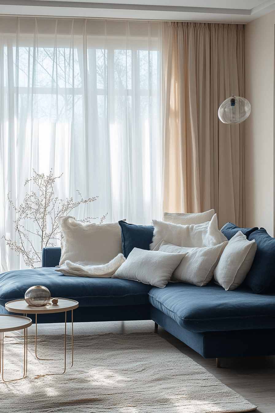 dark couch living room