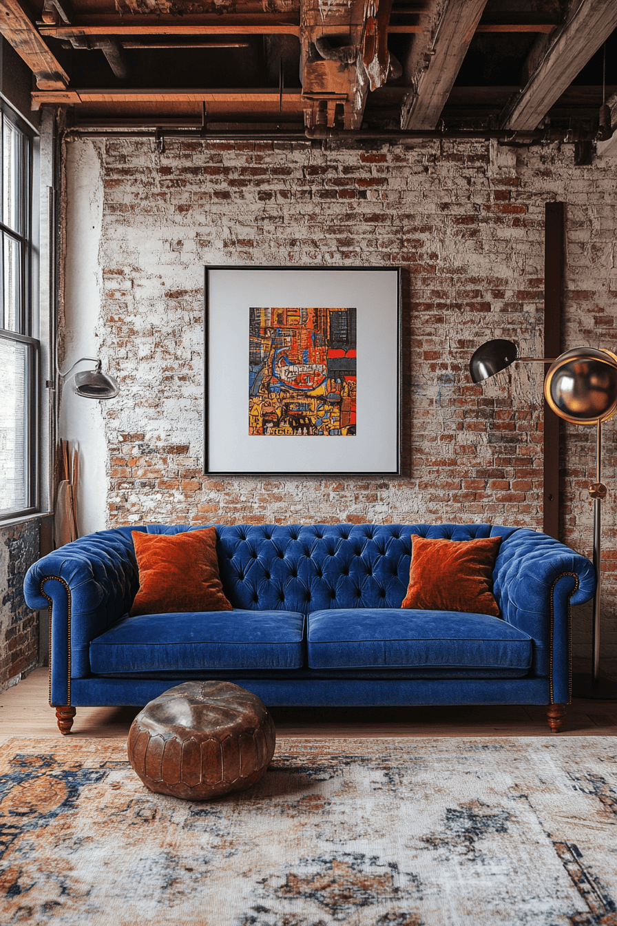 blue couch living room ideas