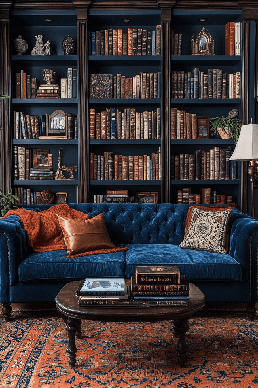 blue couch living room ideas