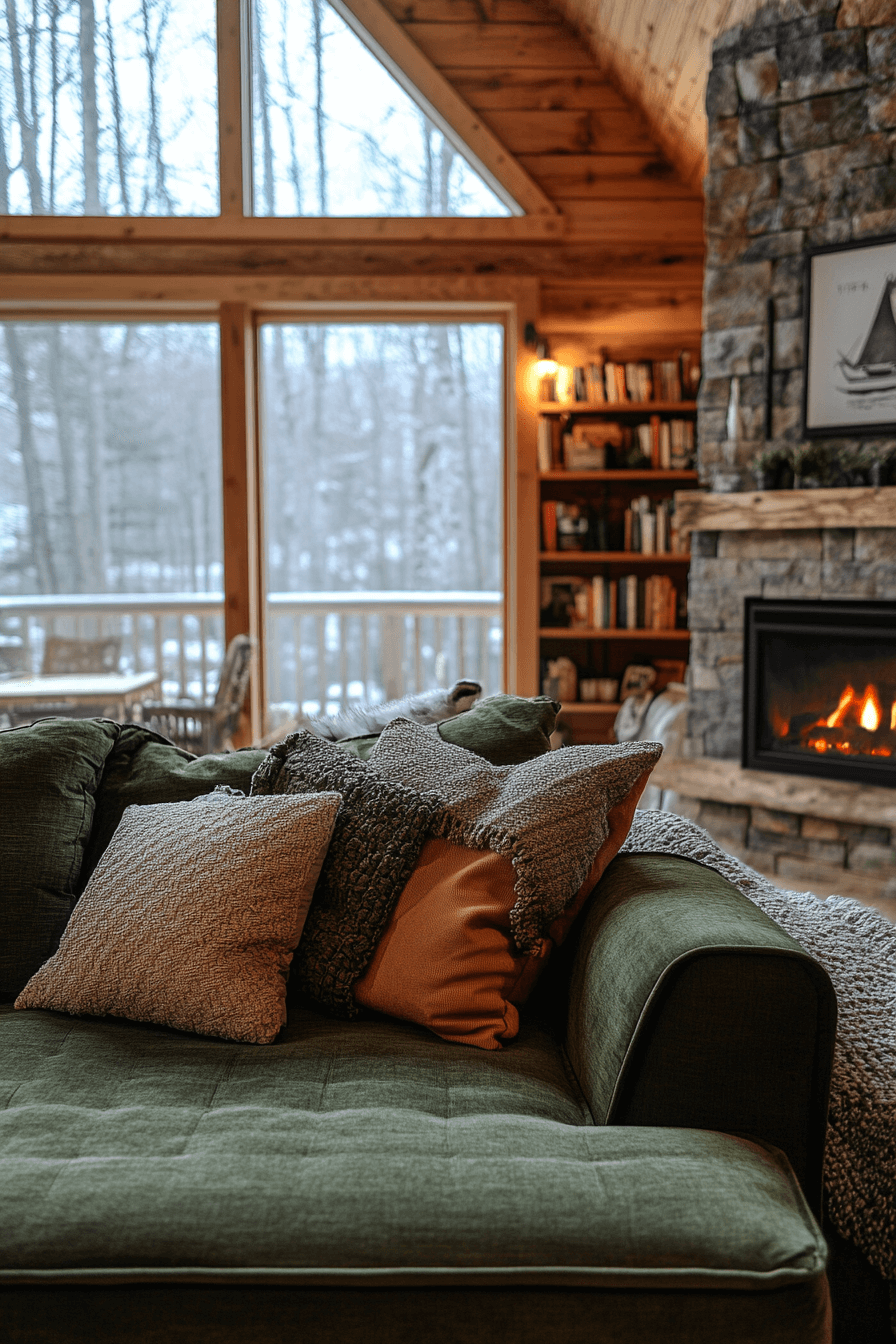 olive green couch living room ideas