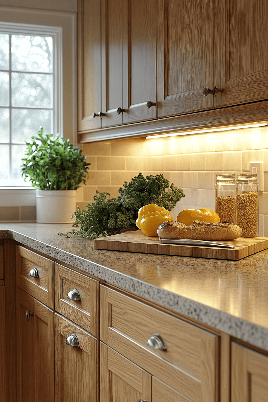 27+ Golden Oak Kitchen Cabinets That Make Every Detail Stand Out golden oak kitchen cabinets