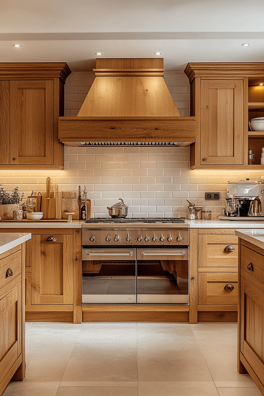 27+ Golden Oak Kitchen Cabinets That Make Every Detail Stand Out golden oak kitchen cabinets
