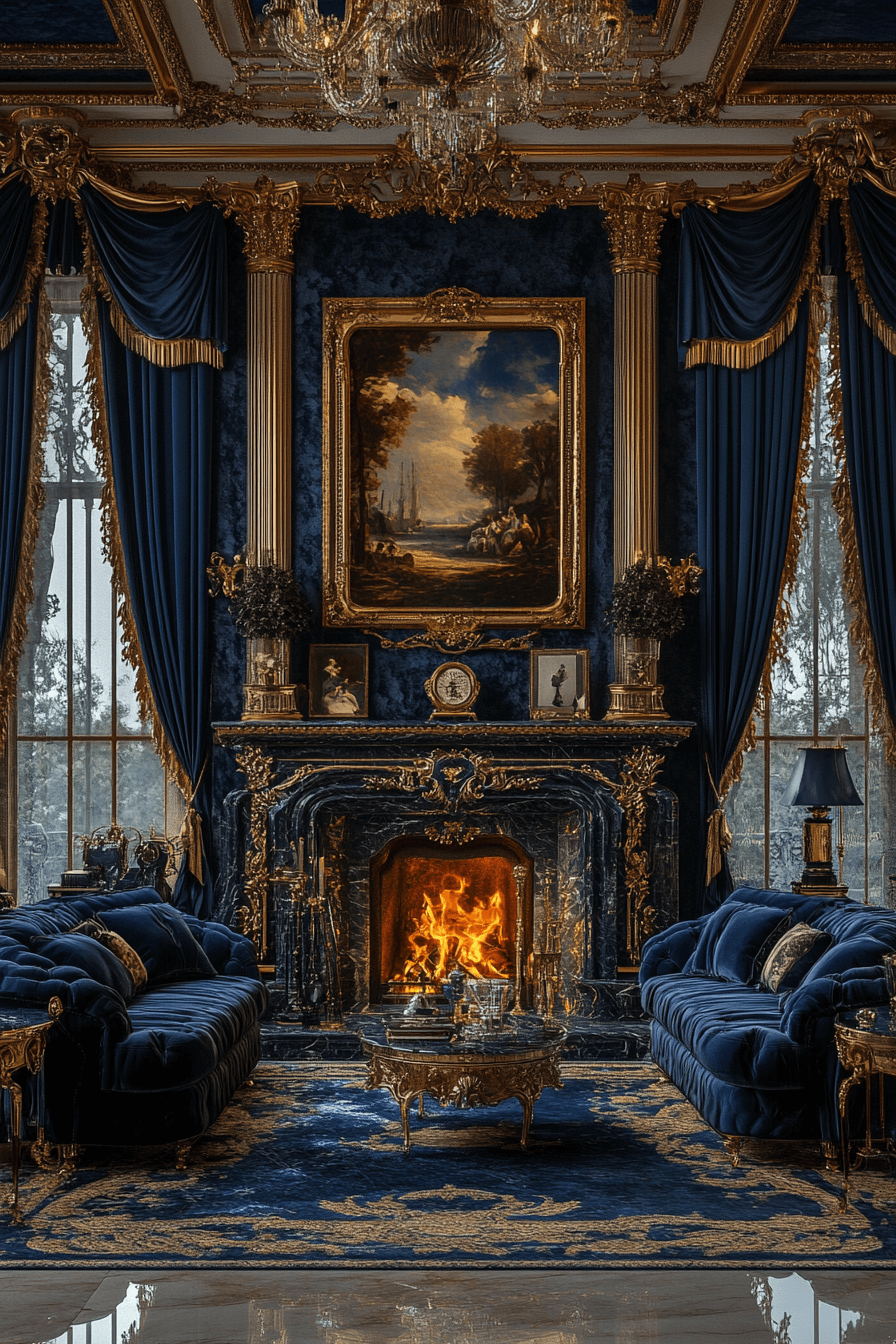 blue couch living room ideas