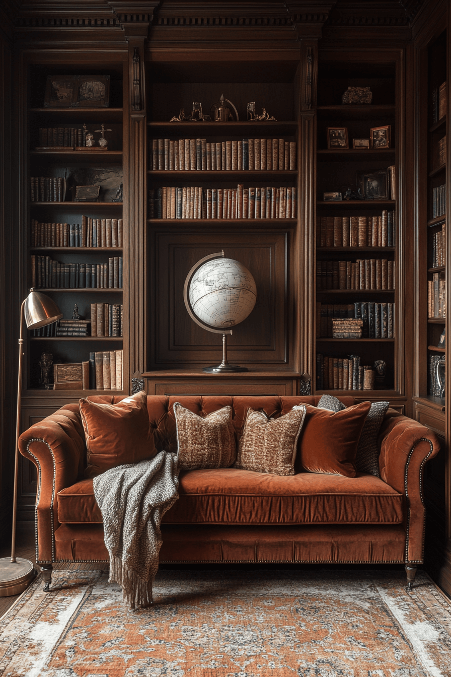 cognac couch living room ideas