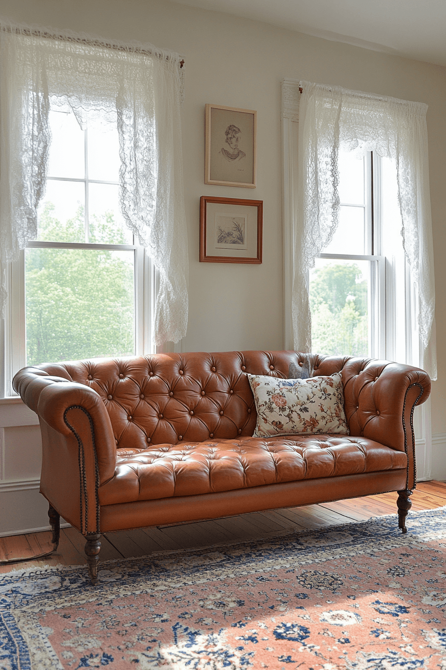 cognac couch living room ideas