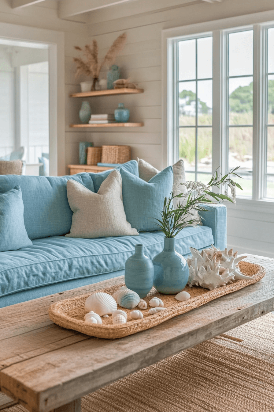 blue couch living room ideas
