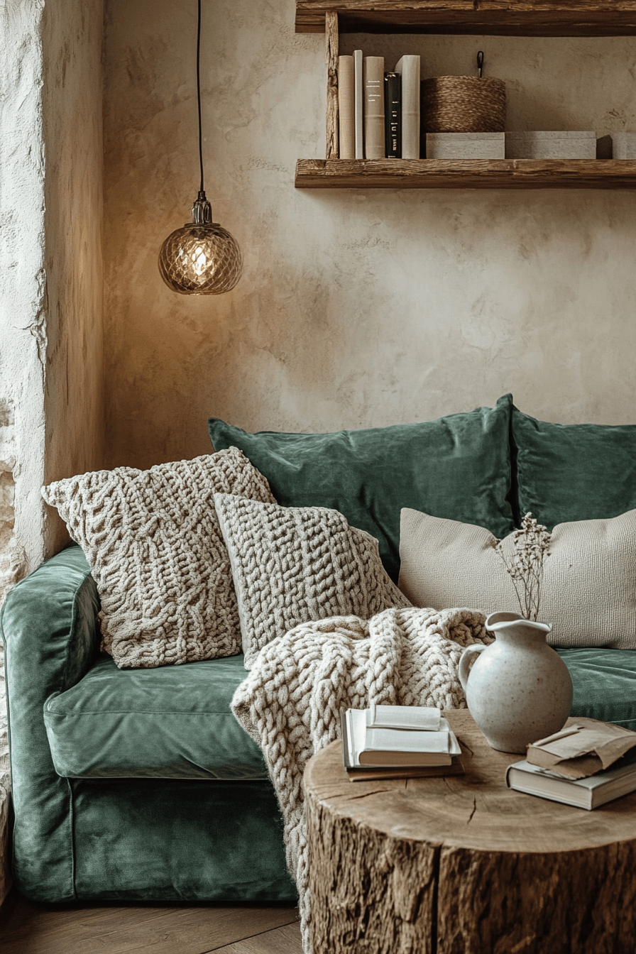 teal couch living room