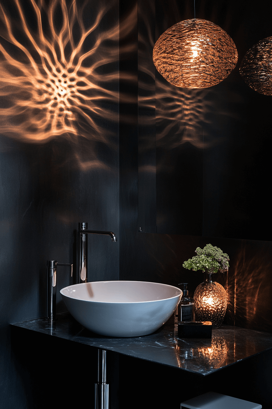 27+ Moody Powder Room Ideas That Turn Simplicity Into Stunning Beauty moody powder room
