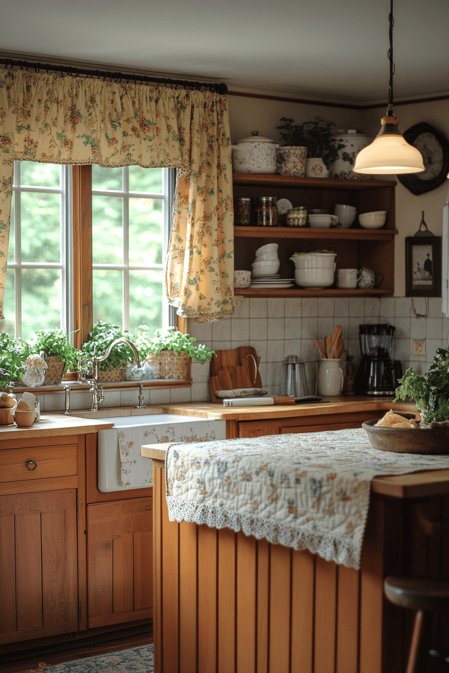 28+ Grandmacore Kitchen Designs for a Warm and Timeless Cooking Space grandmacore kitchen