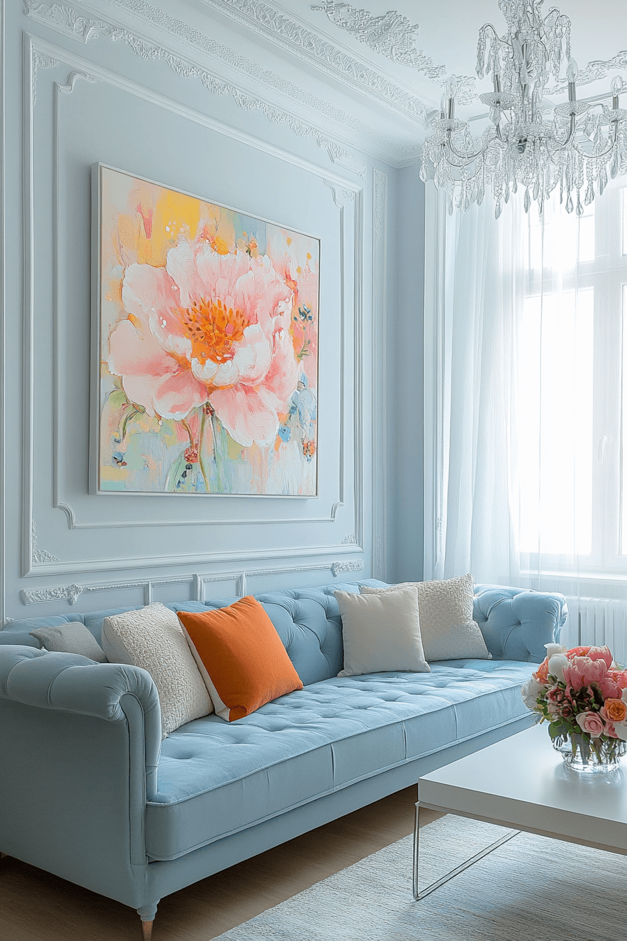 blue couch living room ideas