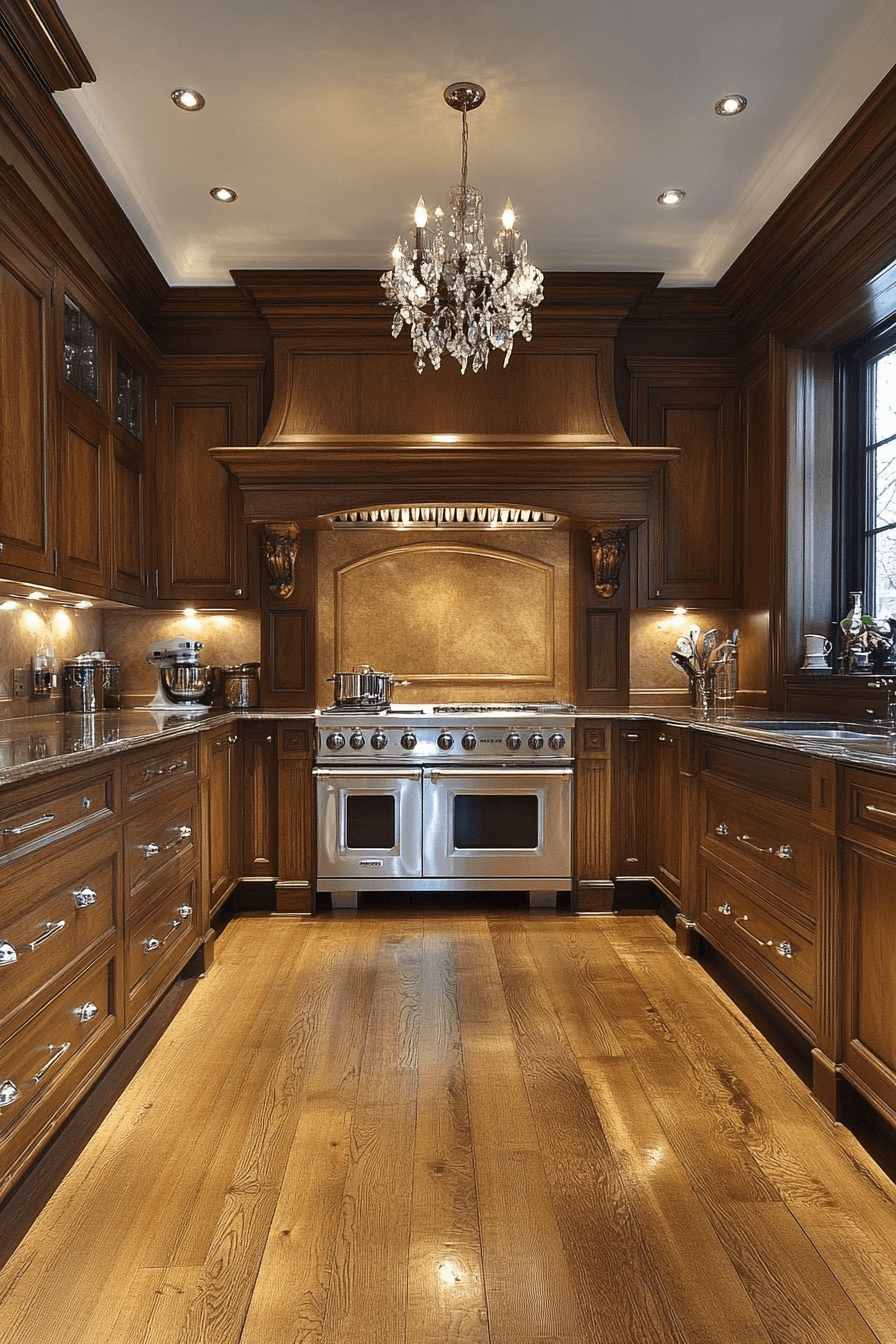 warm wood kitchen cabinets