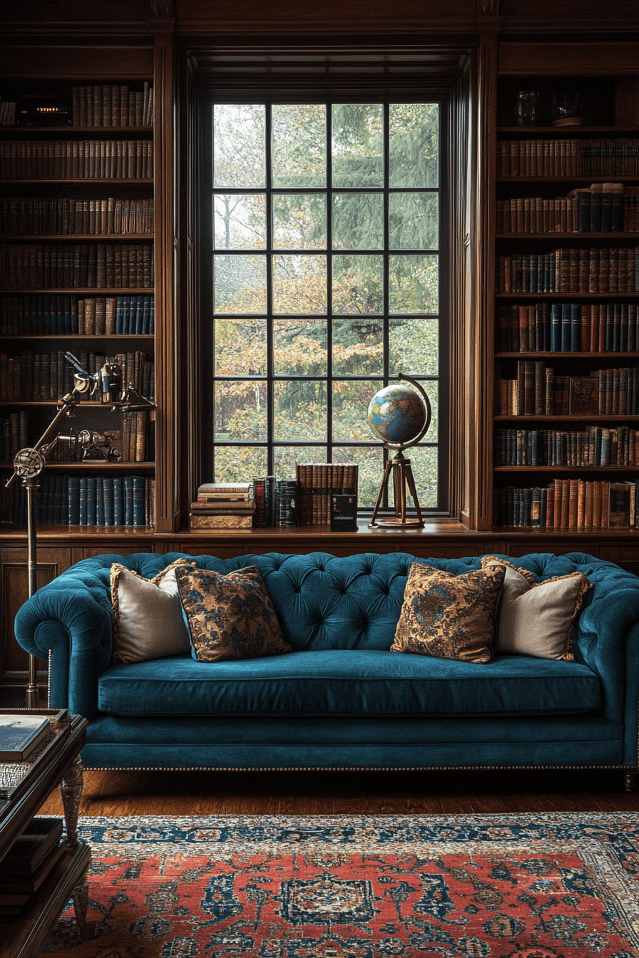 teal couch living room