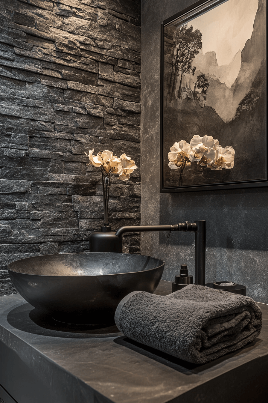 27+ Moody Powder Room Ideas That Turn Simplicity Into Stunning Beauty moody powder room