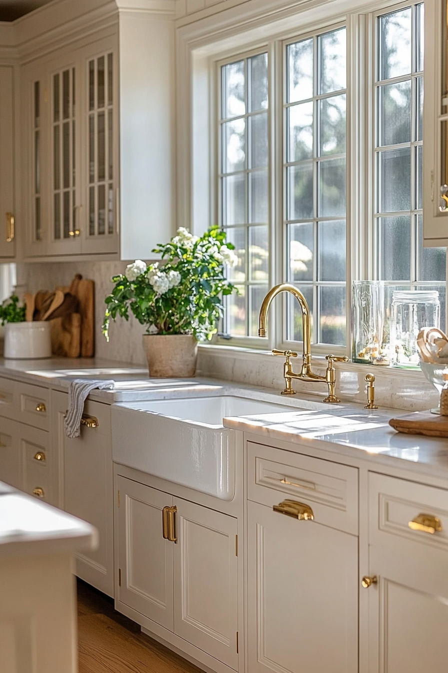 fluted glass kitchen cabinets
