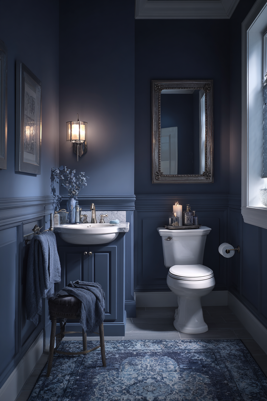 27+ Moody Powder Room Ideas That Turn Simplicity Into Stunning Beauty moody powder room