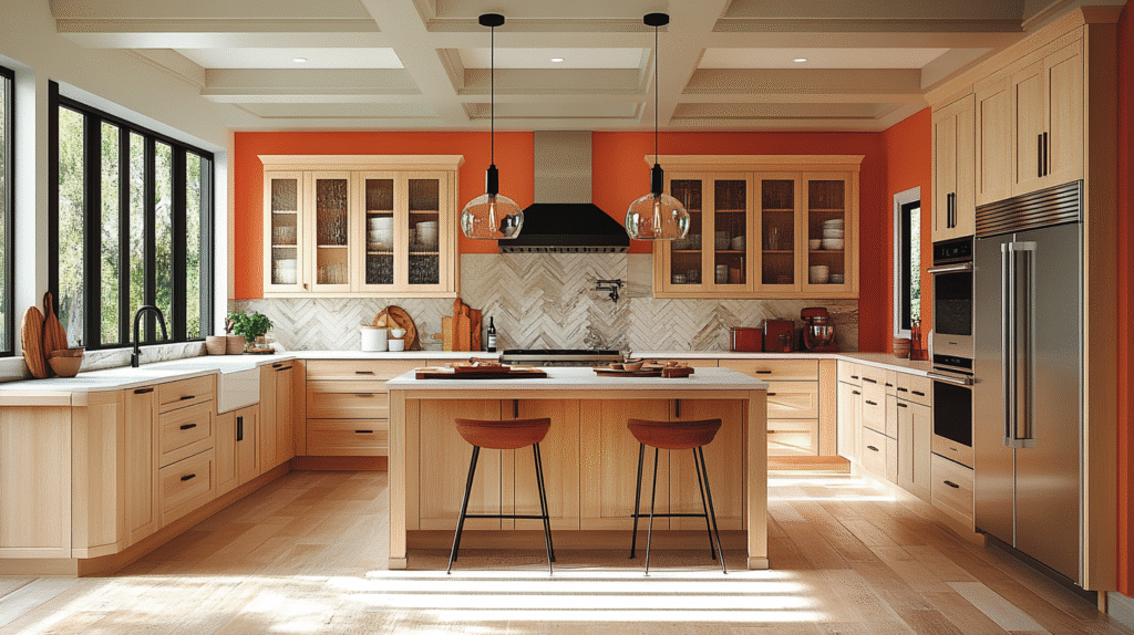 light maple kitchen cabinets