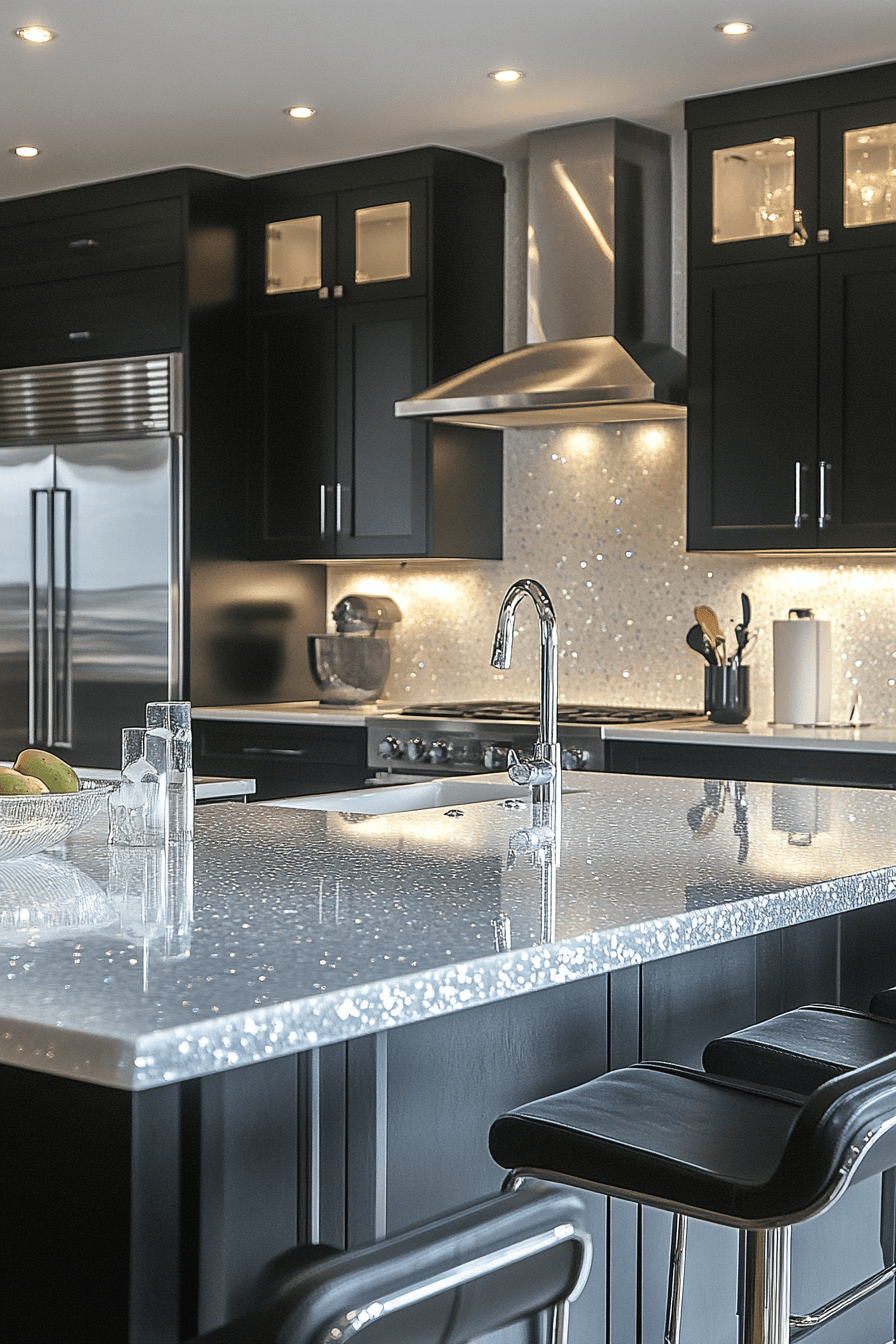 recycled glass countertops