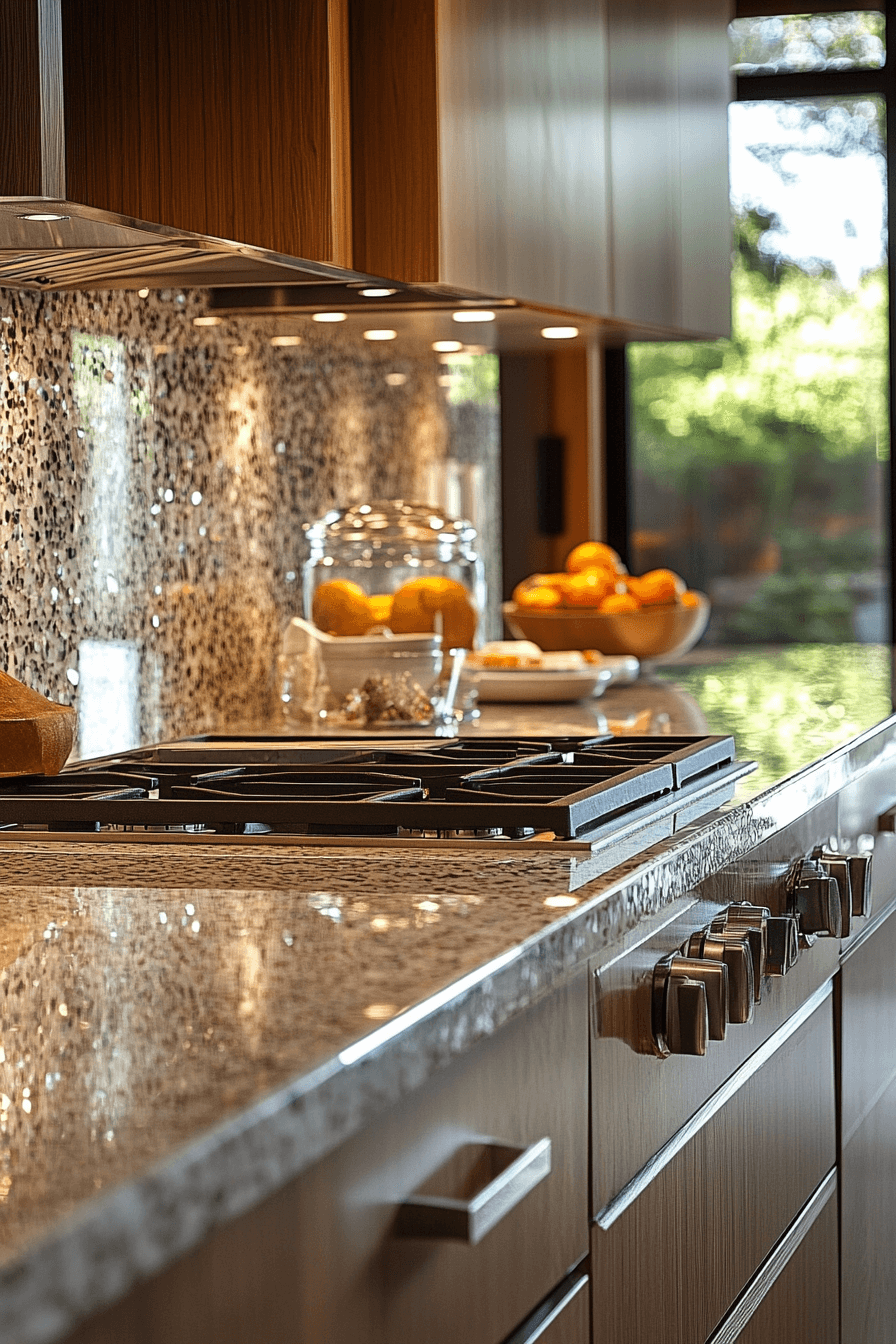 recycled glass countertops