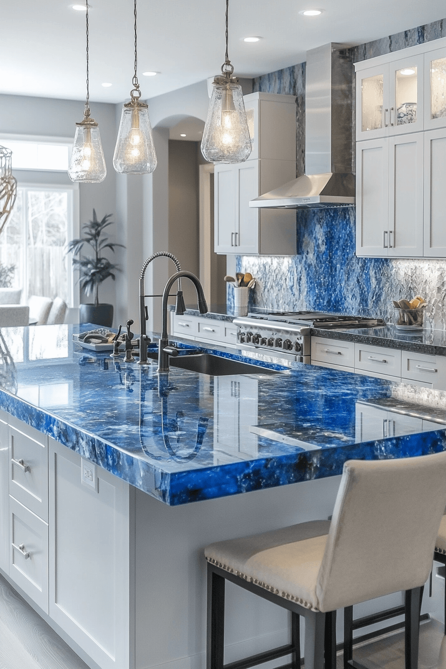 recycled glass countertops