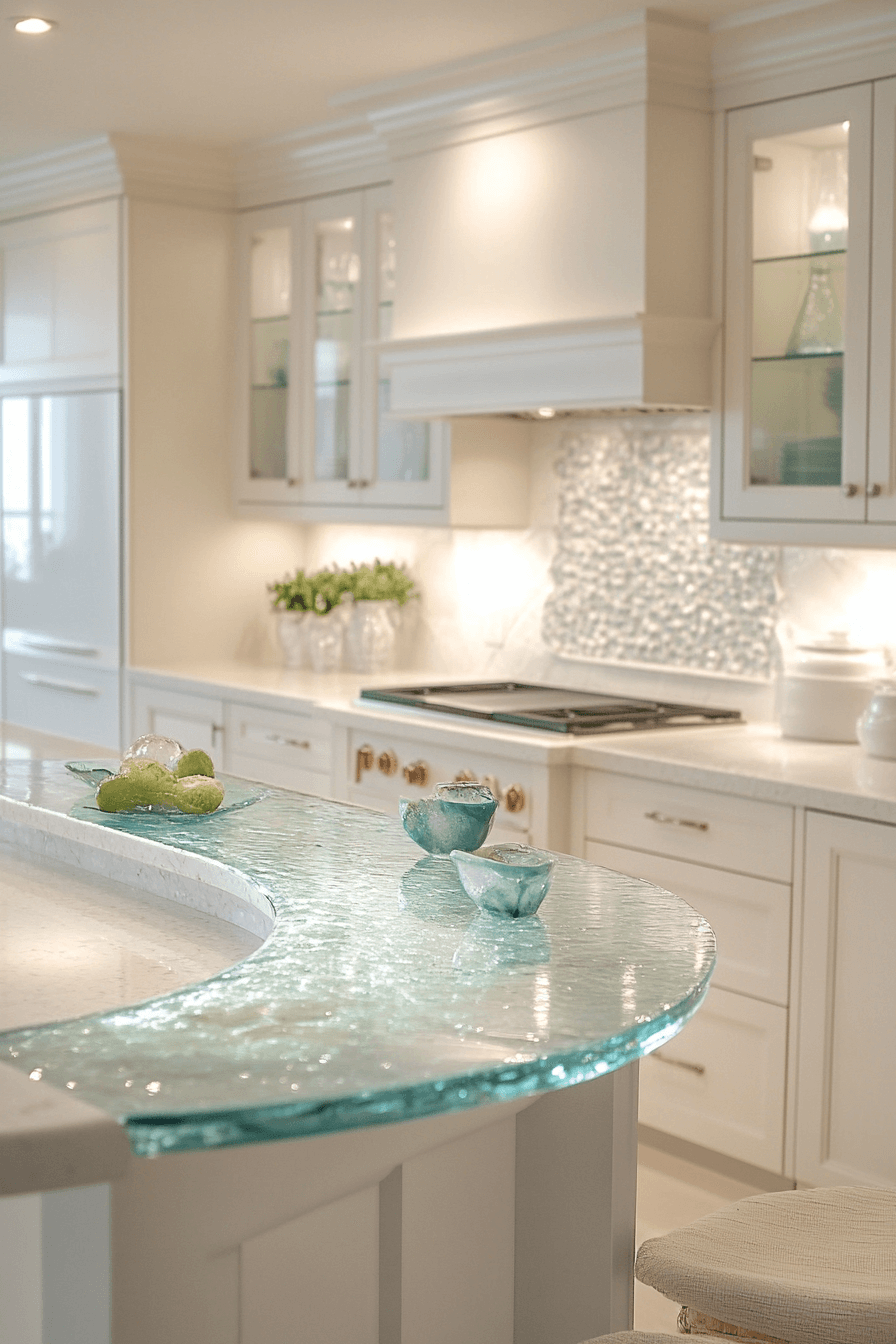 recycled glass countertops