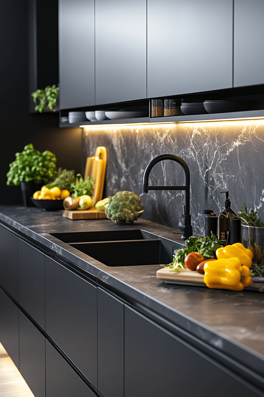 29 Black Countertops That Glow With Contemporary Elegance black countertops